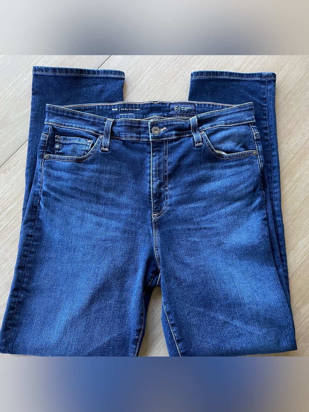 Ag Adriano Goldschmied Women’s Straight Leg Jeans - Dark Blue